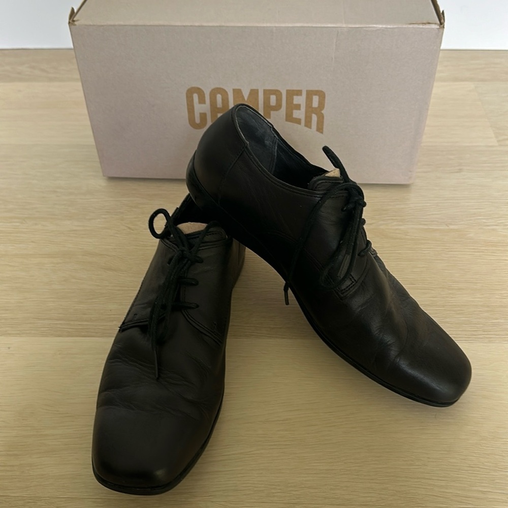 Camper black costume shoes , size 11, eu 44